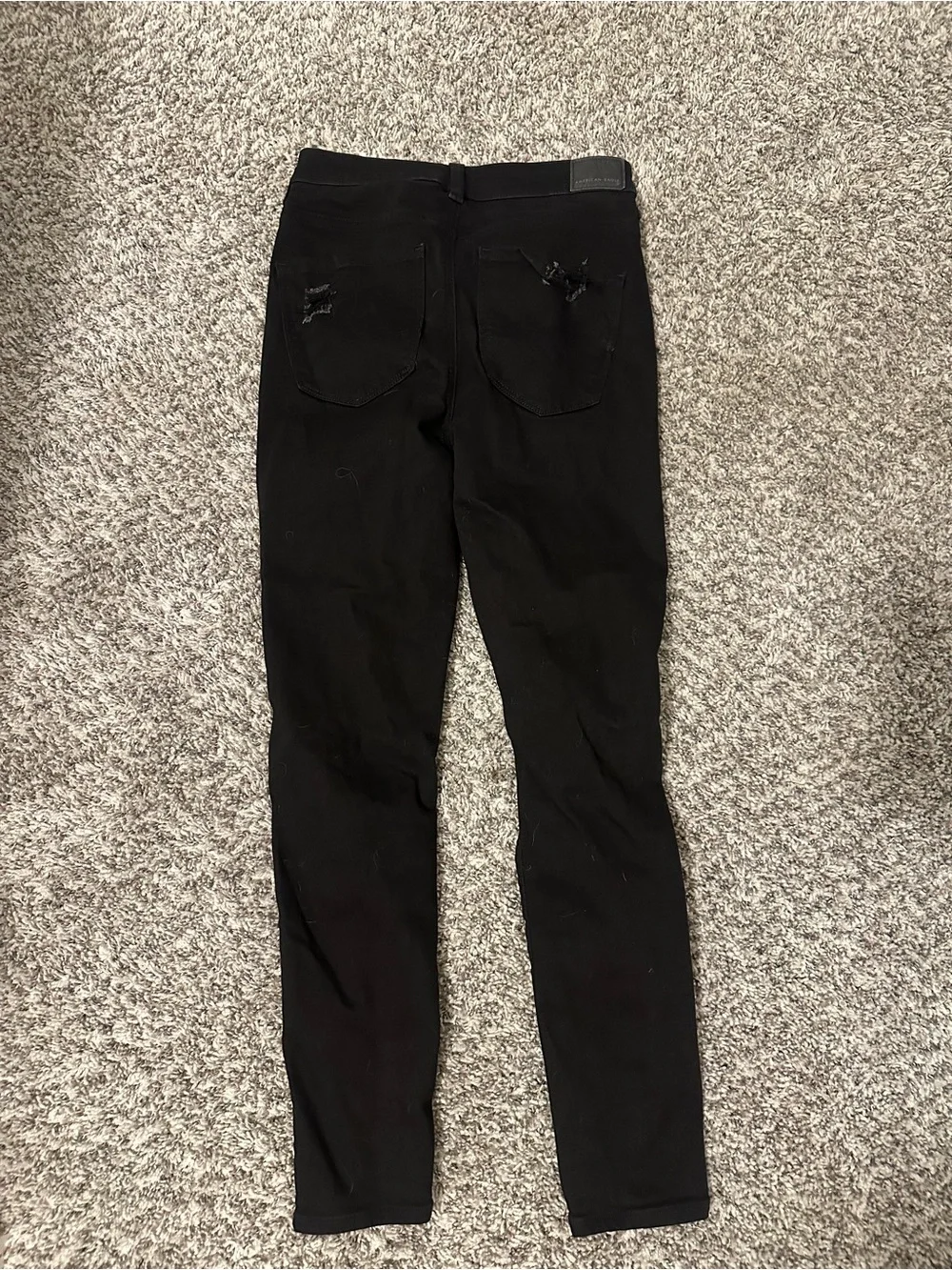 American Eagle Outfitters Black Ripped Skinny Jeans